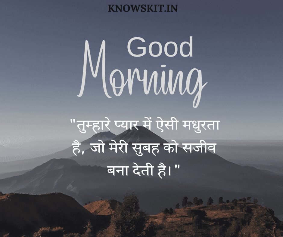 Good morning love quotes in Hindi